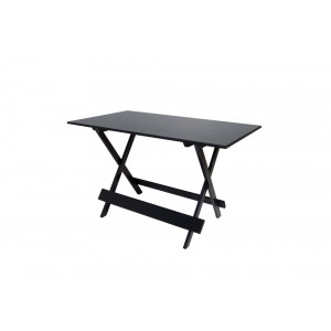 Mesa 120x70 Dobrável Preta - DG Móveis